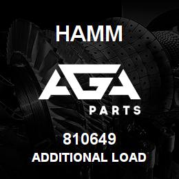 810649 Hamm ADDITIONAL LOAD | AGA Parts