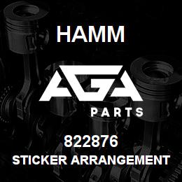 822876 Hamm STICKER ARRANGEMENT | AGA Parts