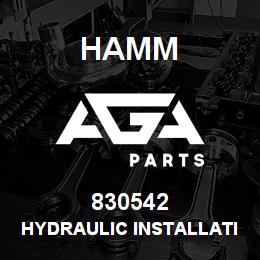 830542 Hamm HYDRAULIC INSTALLATION | AGA Parts