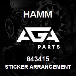 843415 Hamm STICKER ARRANGEMENT | AGA Parts