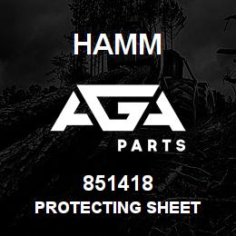 851418 Hamm PROTECTING SHEET | AGA Parts