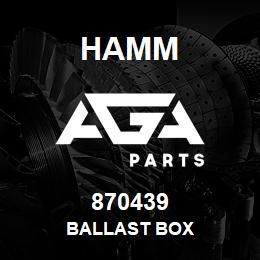 870439 Hamm BALLAST BOX | AGA Parts