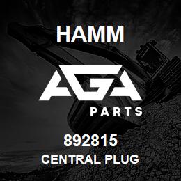 892815 Hamm CENTRAL PLUG | AGA Parts