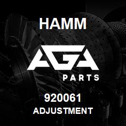 920061 Hamm ADJUSTMENT | AGA Parts