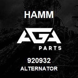 920932 Hamm ALTERNATOR | AGA Parts