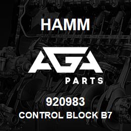 920983 Hamm CONTROL BLOCK B7 | AGA Parts
