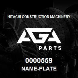 0000559 Hitachi Construction Machinery NAME-PLATE | AGA Parts