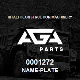 0001272 Hitachi Construction Machinery NAME-PLATE | AGA Parts