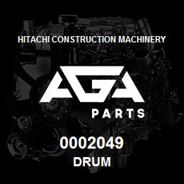 0002049 Hitachi Construction Machinery DRUM | AGA Parts
