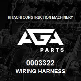 0003322 Hitachi Construction Machinery Wiring Harness | AGA Parts