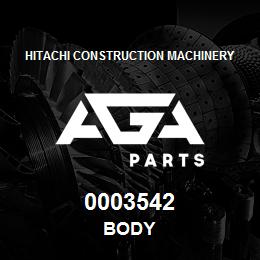 0003542 Hitachi Construction Machinery BODY | AGA Parts