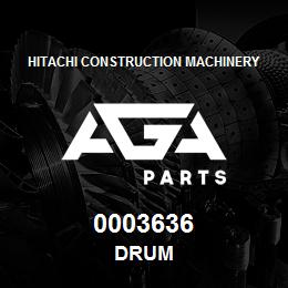 0003636 Hitachi Construction Machinery DRUM | AGA Parts