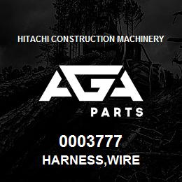 0003777 Hitachi Construction Machinery HARNESS,WIRE | AGA Parts