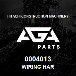 0004013 Hitachi Construction Machinery WIRING HAR | AGA Parts
