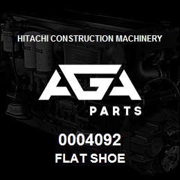 0004092 Hitachi Construction Machinery Flat Shoe | AGA Parts