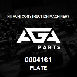 0004161 Hitachi Construction Machinery Plate | AGA Parts