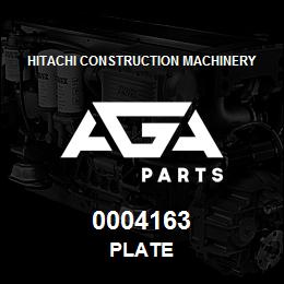 0004163 Hitachi Construction Machinery Plate | AGA Parts