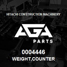 0004446 Hitachi Construction Machinery WEIGHT,COUNTER | AGA Parts