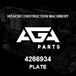 4266934 Hitachi Construction Machinery PLATE | AGA Parts