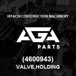 (4600943) Hitachi Construction Machinery VALVE,HOLDING | AGA Parts
