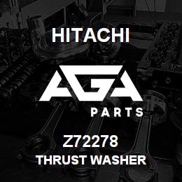 Z72278 Hitachi Construction Machinery THRUST WASHER | AGA Parts