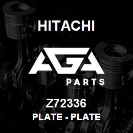 Z72336 Hitachi Construction Machinery Plate - PLATE | AGA Parts