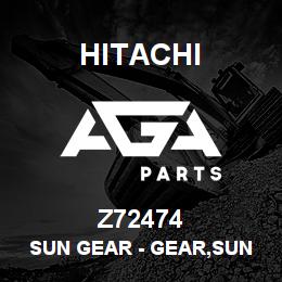 Z72474 Hitachi Construction Machinery Sun Gear - GEAR,SUN | AGA Parts