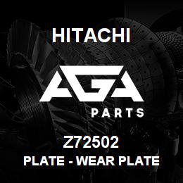 Z72502 Hitachi Construction Machinery Plate - WEAR PLATE | AGA Parts