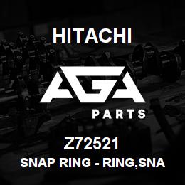 Z72521 Hitachi Construction Machinery Snap Ring - RING,SNAP | AGA Parts