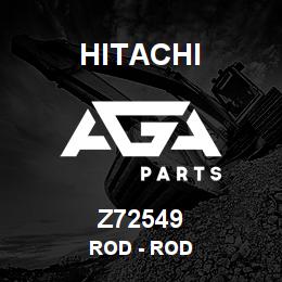 Z72549 Hitachi Construction Machinery Rod - ROD | AGA Parts