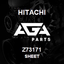 Z73171 Hitachi Construction Machinery SHEET | AGA Parts