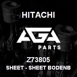 Z73805 Hitachi Construction Machinery Sheet - SHEET BODENBLECH WIDE | AGA Parts