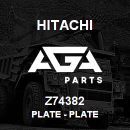 Z74382 Hitachi Construction Machinery Plate - PLATE | AGA Parts