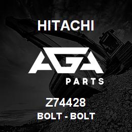 Z74428 Hitachi Construction Machinery Bolt - BOLT | AGA Parts