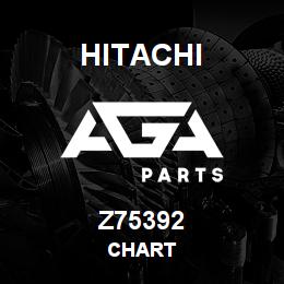 Z75392 Hitachi Construction Machinery CHART | AGA Parts