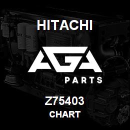 Z75403 Hitachi Construction Machinery CHART | AGA Parts
