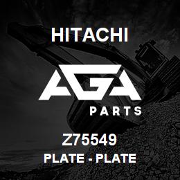 Z75549 Hitachi Construction Machinery Plate - PLATE | AGA Parts