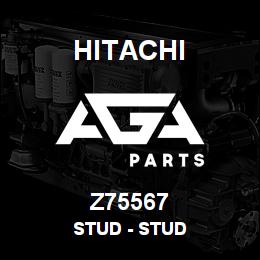 Z75567 Hitachi Construction Machinery Stud - STUD | AGA Parts