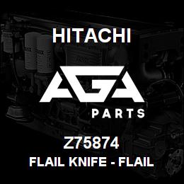 Z75874 Hitachi Construction Machinery Flail Knife - FLAIL KNIFE REKORD 40151 | AGA Parts