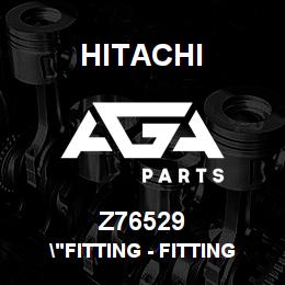 Z76529 Hitachi Construction Machinery "Fitting - FITTING 1/2"" NPTF X 3/8"" HOSE" | AGA Parts