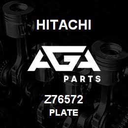 Z76572 Hitachi Construction Machinery PLATE | AGA Parts