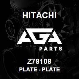 Z78108 Hitachi Construction Machinery Plate - PLATE | AGA Parts