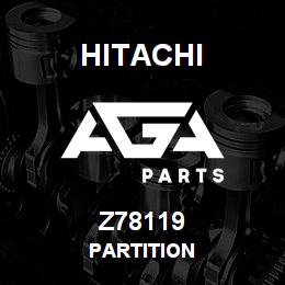 Z78119 Hitachi Construction Machinery PARTITION | AGA Parts