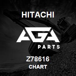 Z78616 Hitachi Construction Machinery CHART | AGA Parts