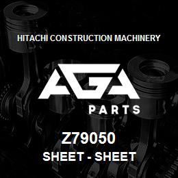 Z79050 Hitachi Construction Machinery Sheet - SHEET | AGA Parts