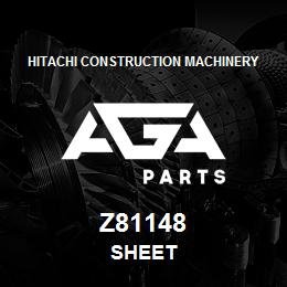 Z81148 Hitachi Construction Machinery SHEET | AGA Parts