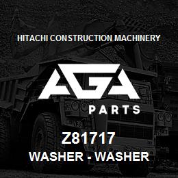Z81717 Hitachi Construction Machinery Washer - WASHER | AGA Parts