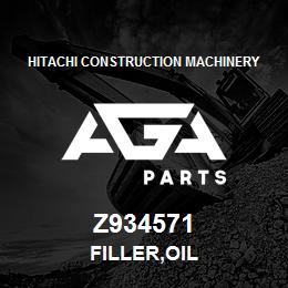 Z934571 Hitachi Construction Machinery FILLER,OIL | AGA Parts