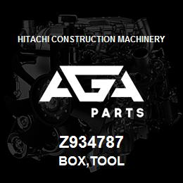 Z934787 Hitachi Construction Machinery BOX,TOOL | AGA Parts