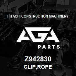 Z942830 Hitachi Construction Machinery CLIP,ROPE | AGA Parts